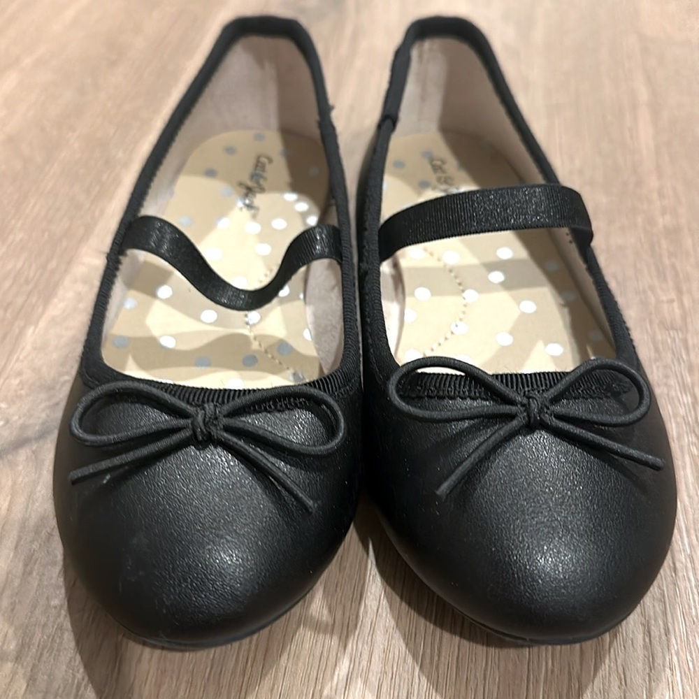 Cat & Jack size 9 black ballet dress shoes